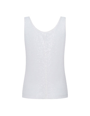 Anne Klein Sequin Mesh Scoop Tank