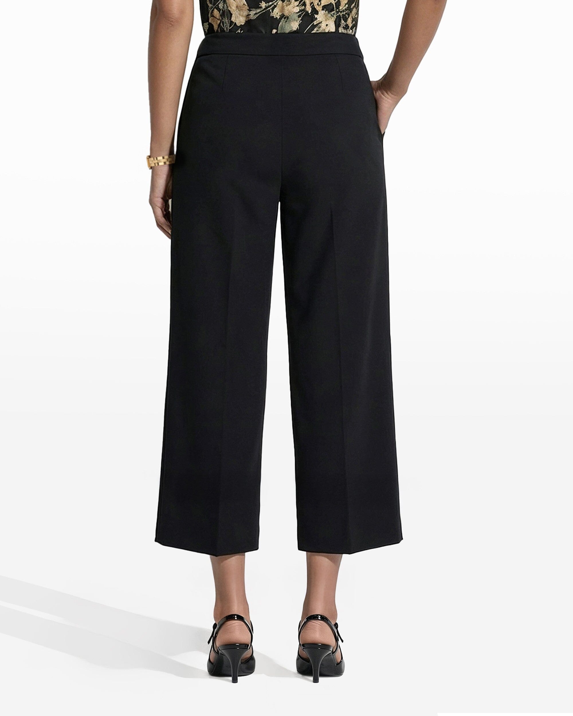 Anne Klein Po Wide Leg Crop Extended Tab