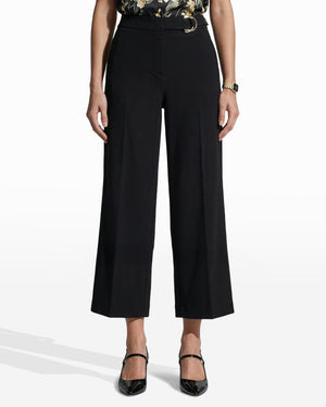 Anne Klein Anne Black Po Wide Leg Crop Extended Tab