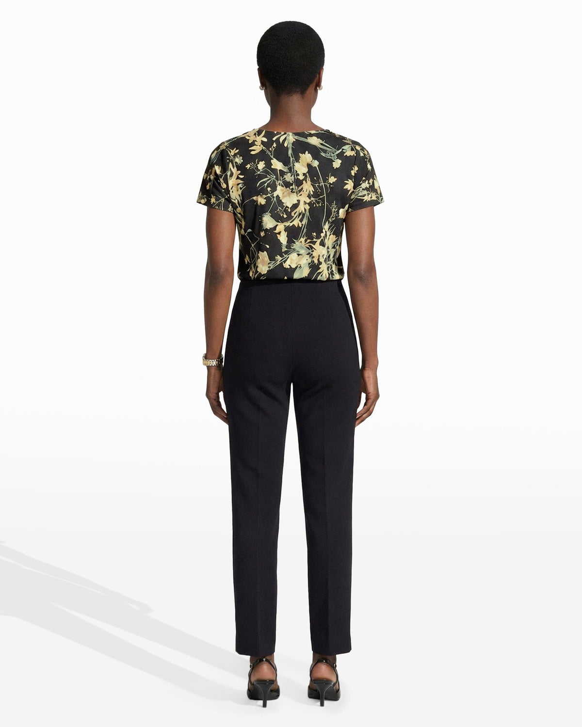 Anne Klein Straight Ankle Length Pull-On Hollywood Waist Pants