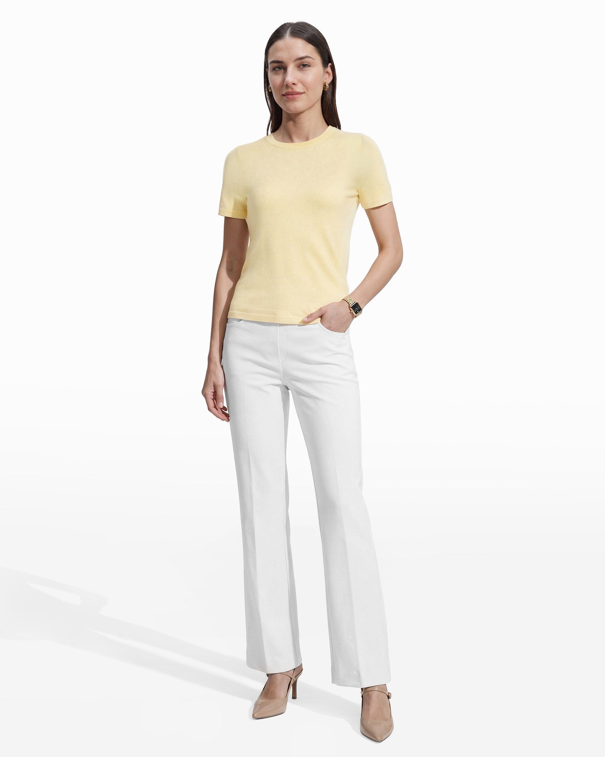 Anne Klein Crew Neck Luxe Washable Merino