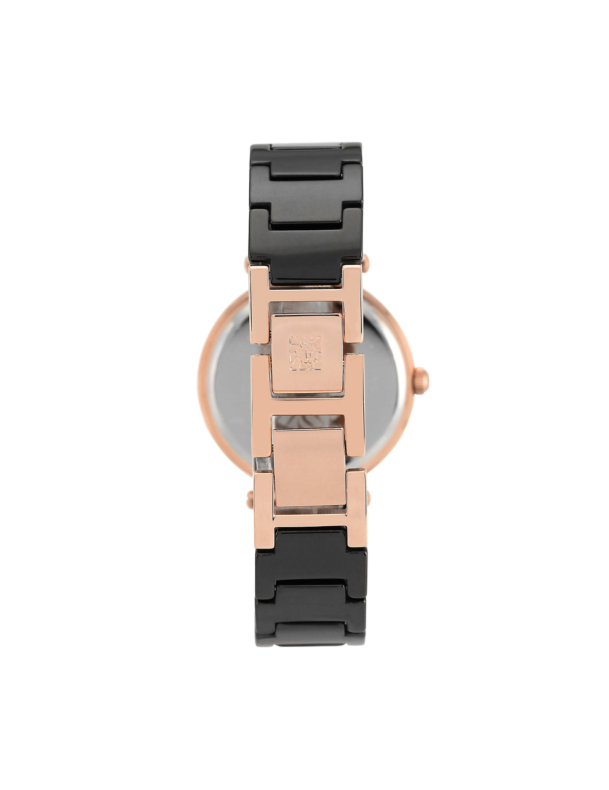 Anne Klein Ceramic Bracelet Watch with Diamond Accents