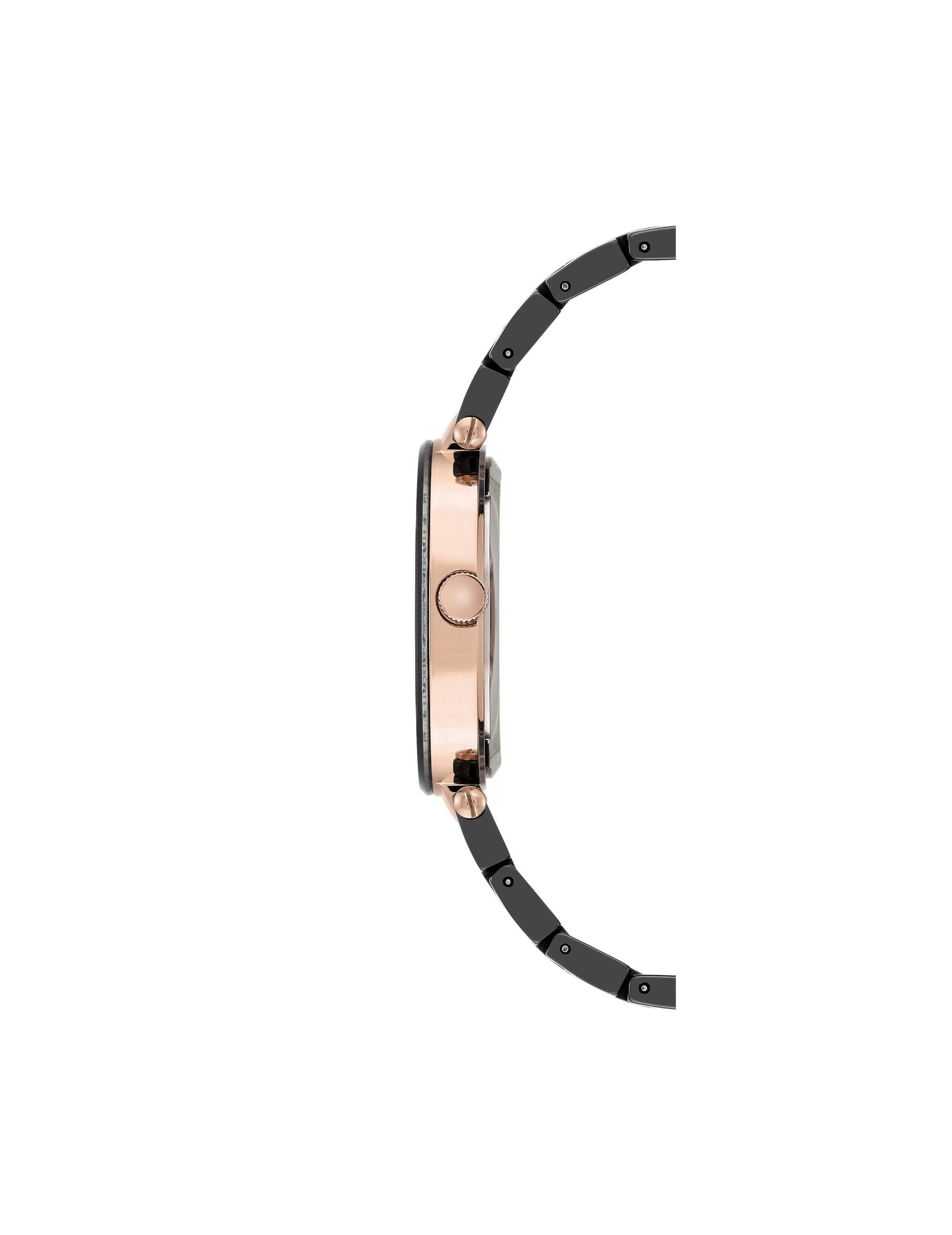 Anne Klein Ceramic Bracelet Watch With Diamond Accents