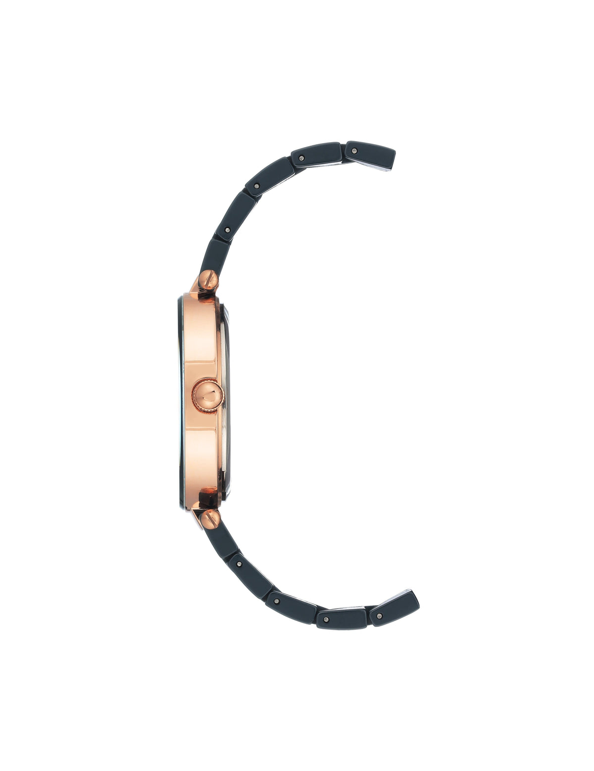 Anne Klein Ceramic Bracelet Watch with Diamond Accents