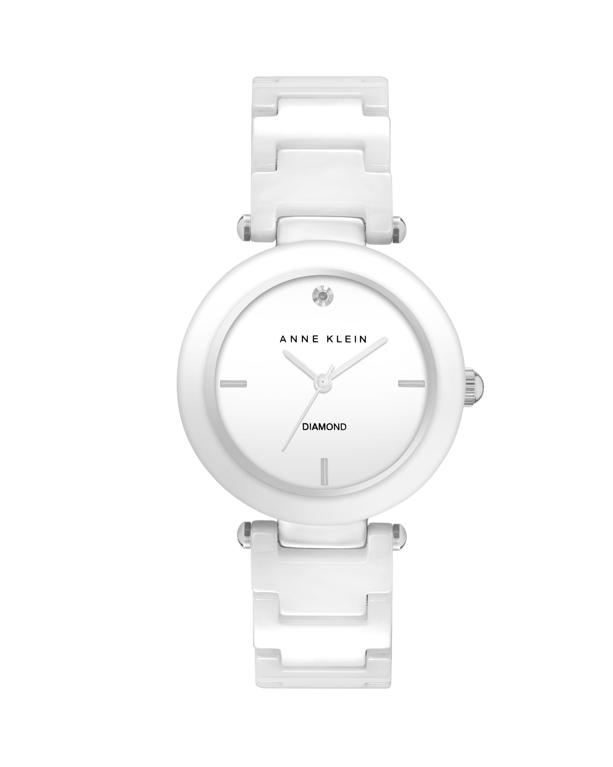 Diamond Accented Ceramic Bracelet Watch Apparel & Accessories Egluck