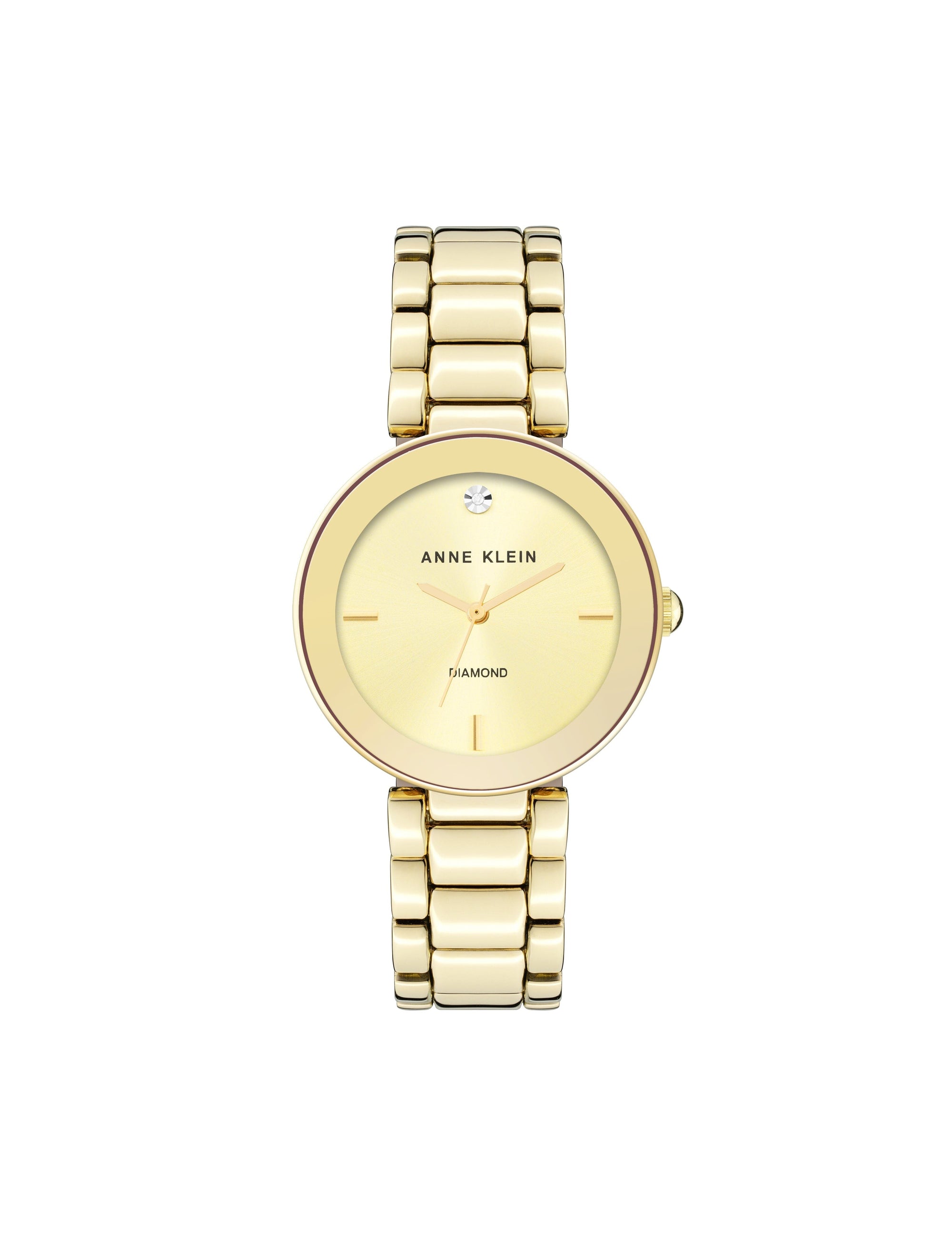Anne Klein Gold-Tone/ Diamond Dial Bracelet Watch