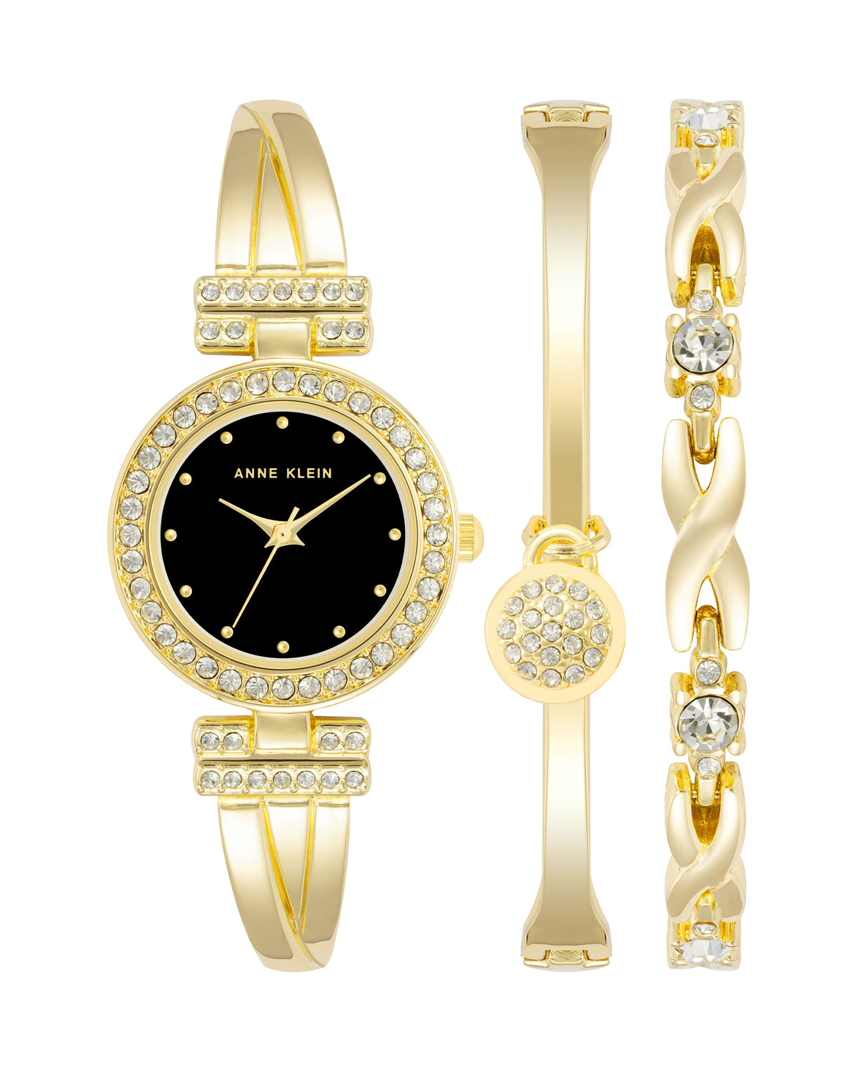 Round Bangle Watch and Bracelet Set