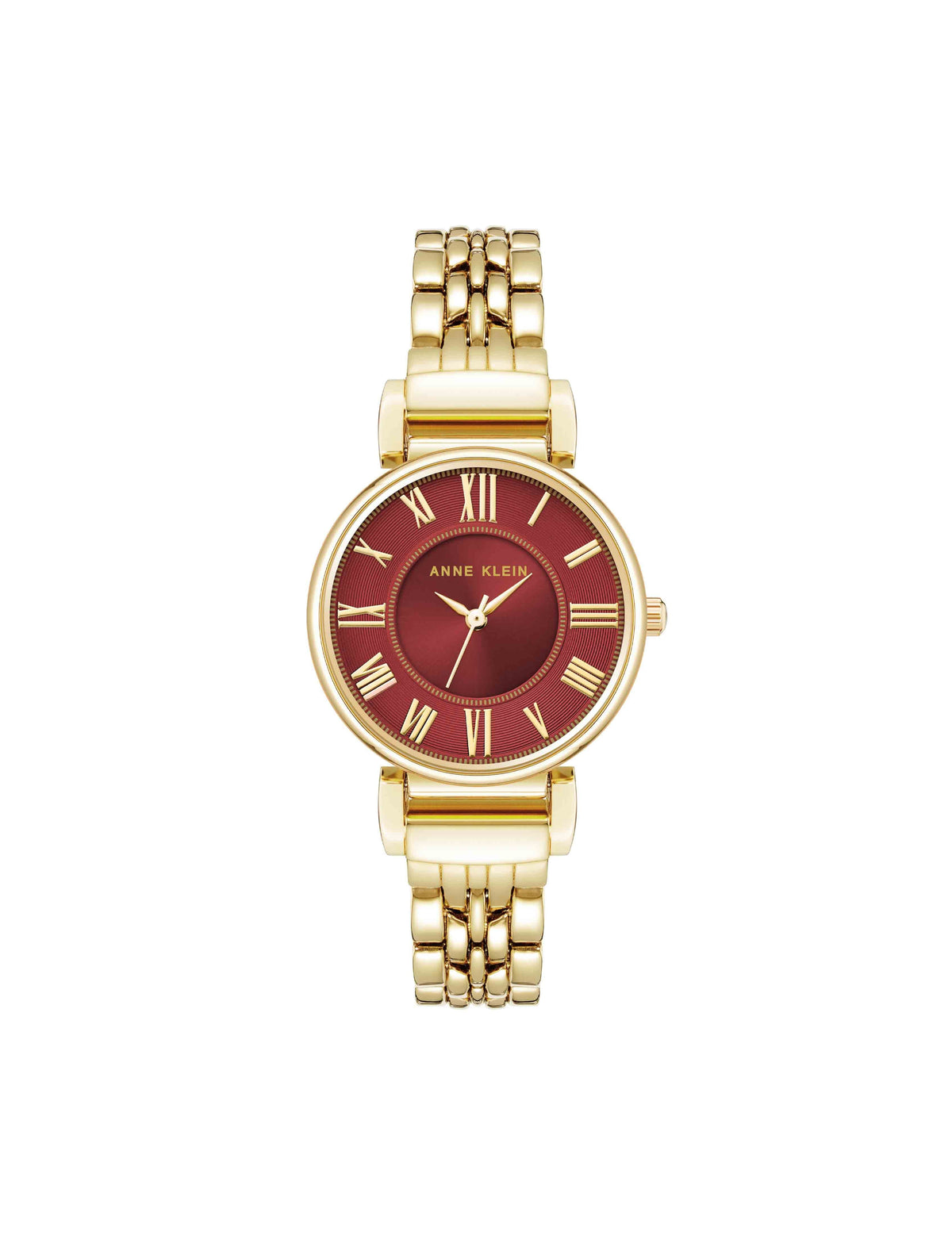 Anne Klein Red/Gold-Tone Roman Numeral Dial Watch