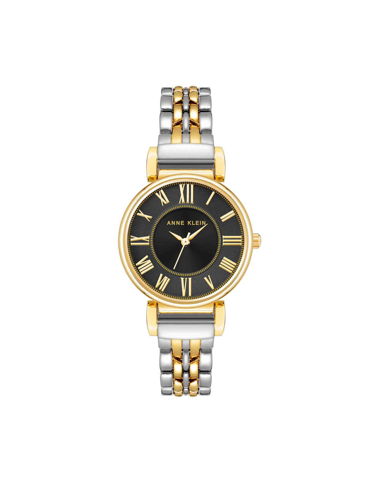 Anne Klein Black/Two-Tone Roman Numeral Dial Watch