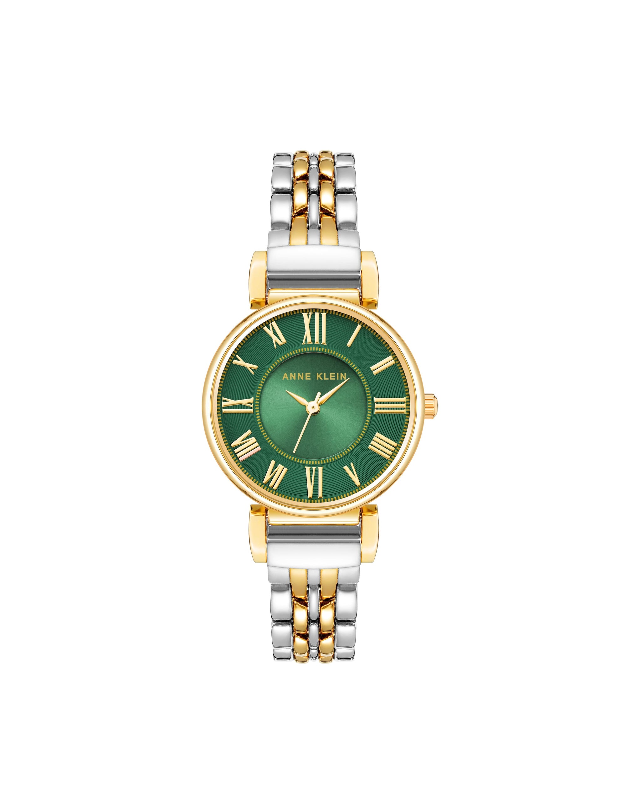 Anne Klein Green/Two-Tone Roman Numeral Dial Watch