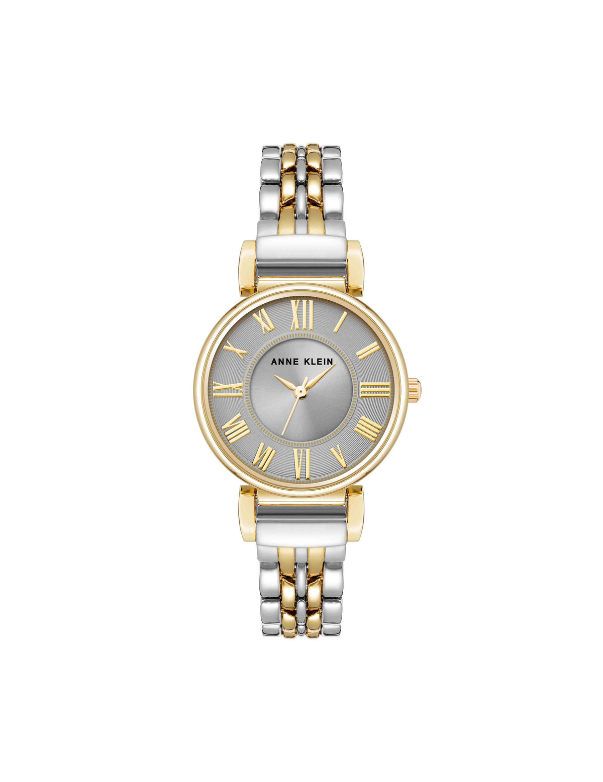 Anne Klein Grey/Two-Tone Roman Numeral Dial Watch