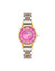 Anne Klein Two-Tone/ Hot Pink Roman Numeral Dial Watch