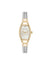 Anne Klein Silver-Tone/Gold-Tone Cushion Case Mesh Bracelet Watch