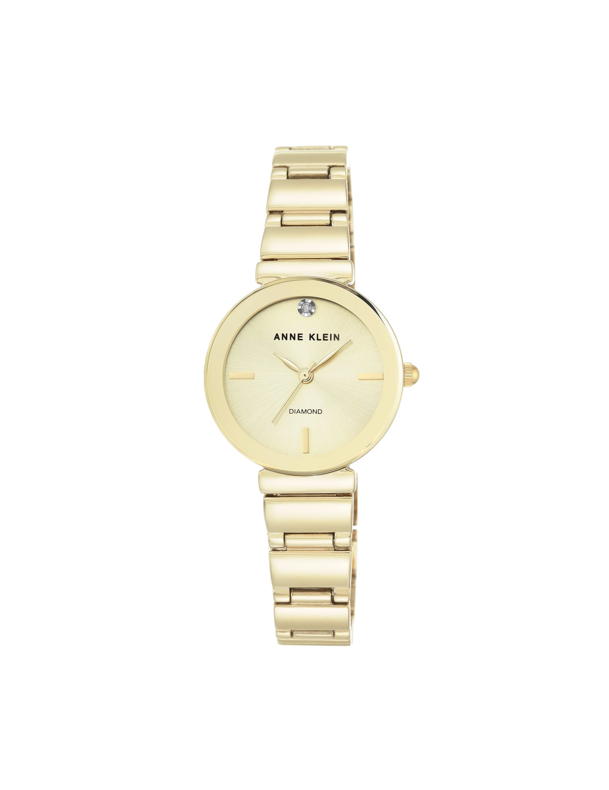 Anne Klein Gold-Tone Diamond Accented Classic Bracelet Watch