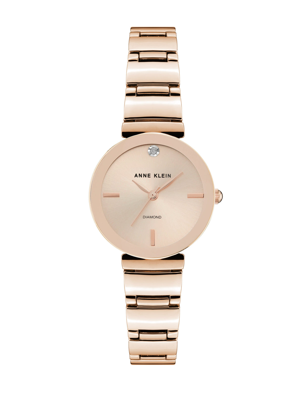 Anne Klein Rose-Tone Diamond Accented Classic Bracelet Watch