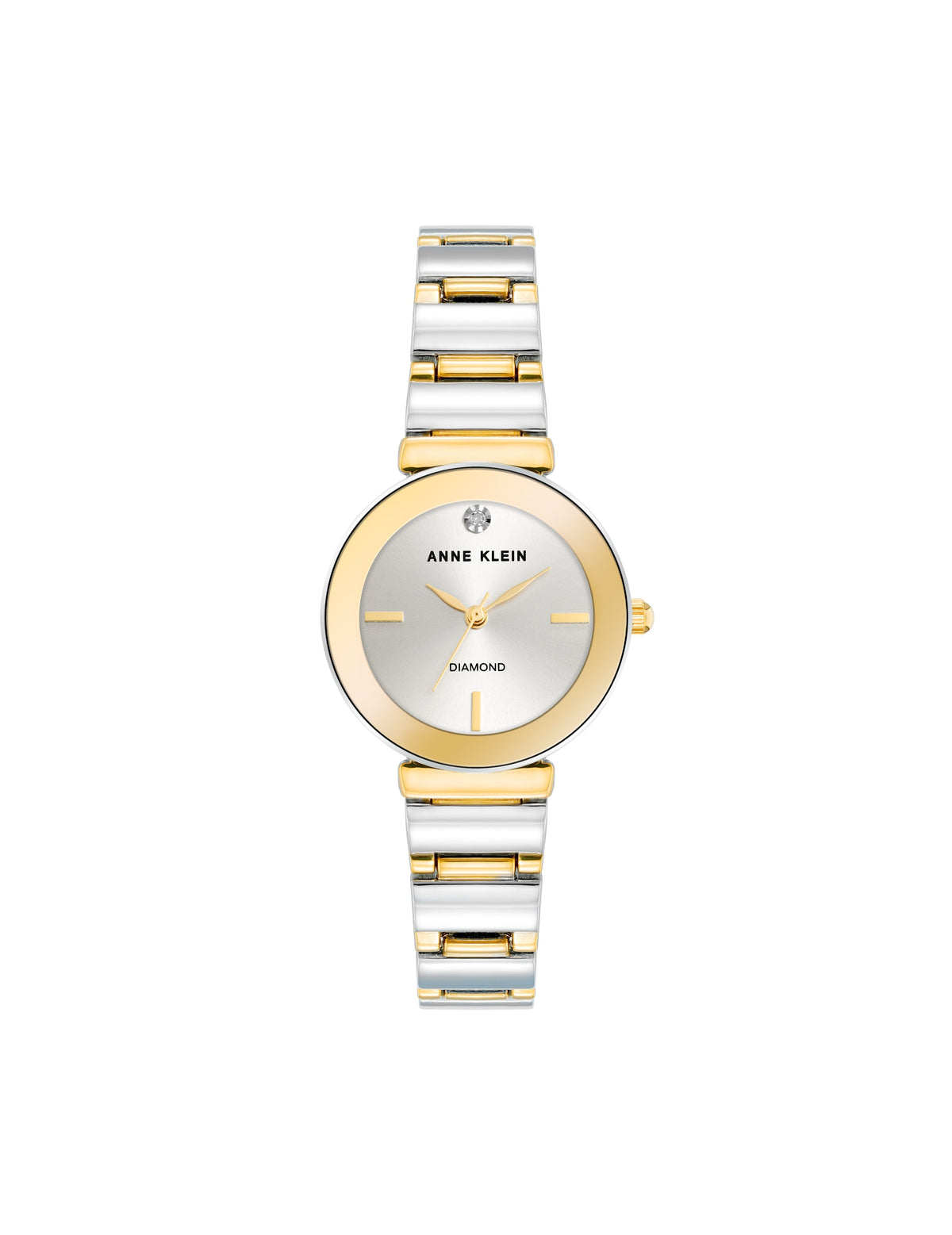 Anne Klein Two-Tone Diamond Accented Classic Bracelet Watch