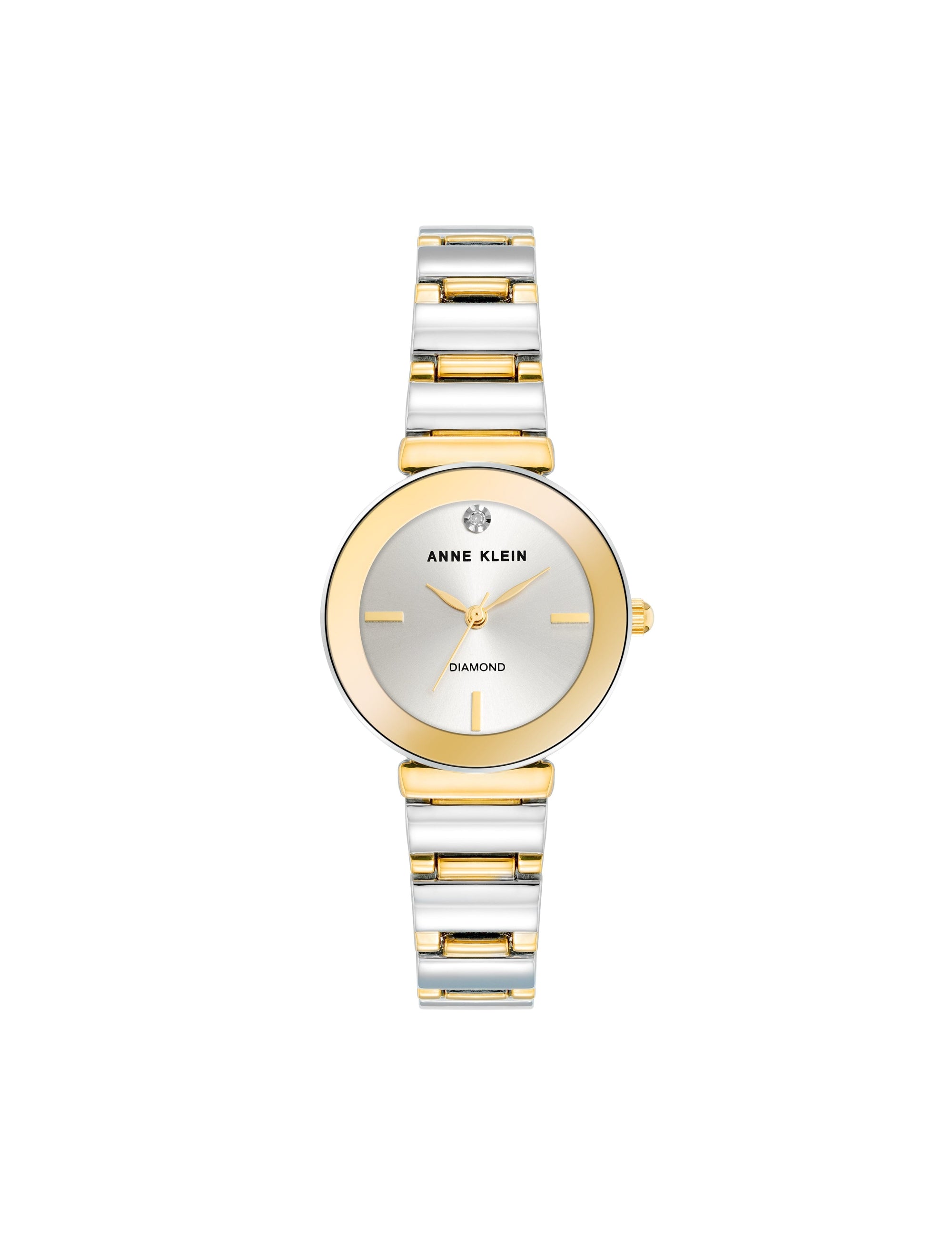 Anne Klein Two-Tone Diamond Accented Classic Bracelet Watch