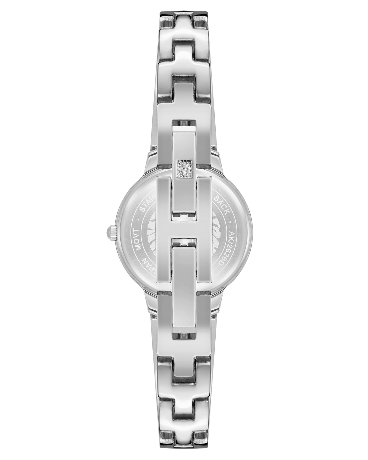 Diamond Accented Round Bangle Watch