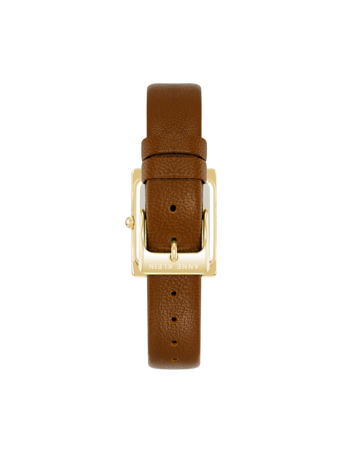 Anne Klein Rectangular Leather Strap Watch