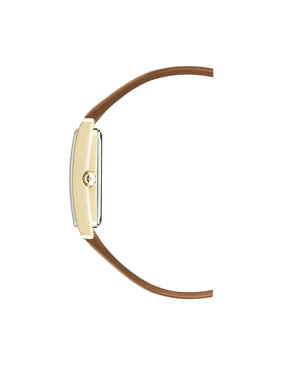 Anne Klein Rectangular Leather Strap Watch