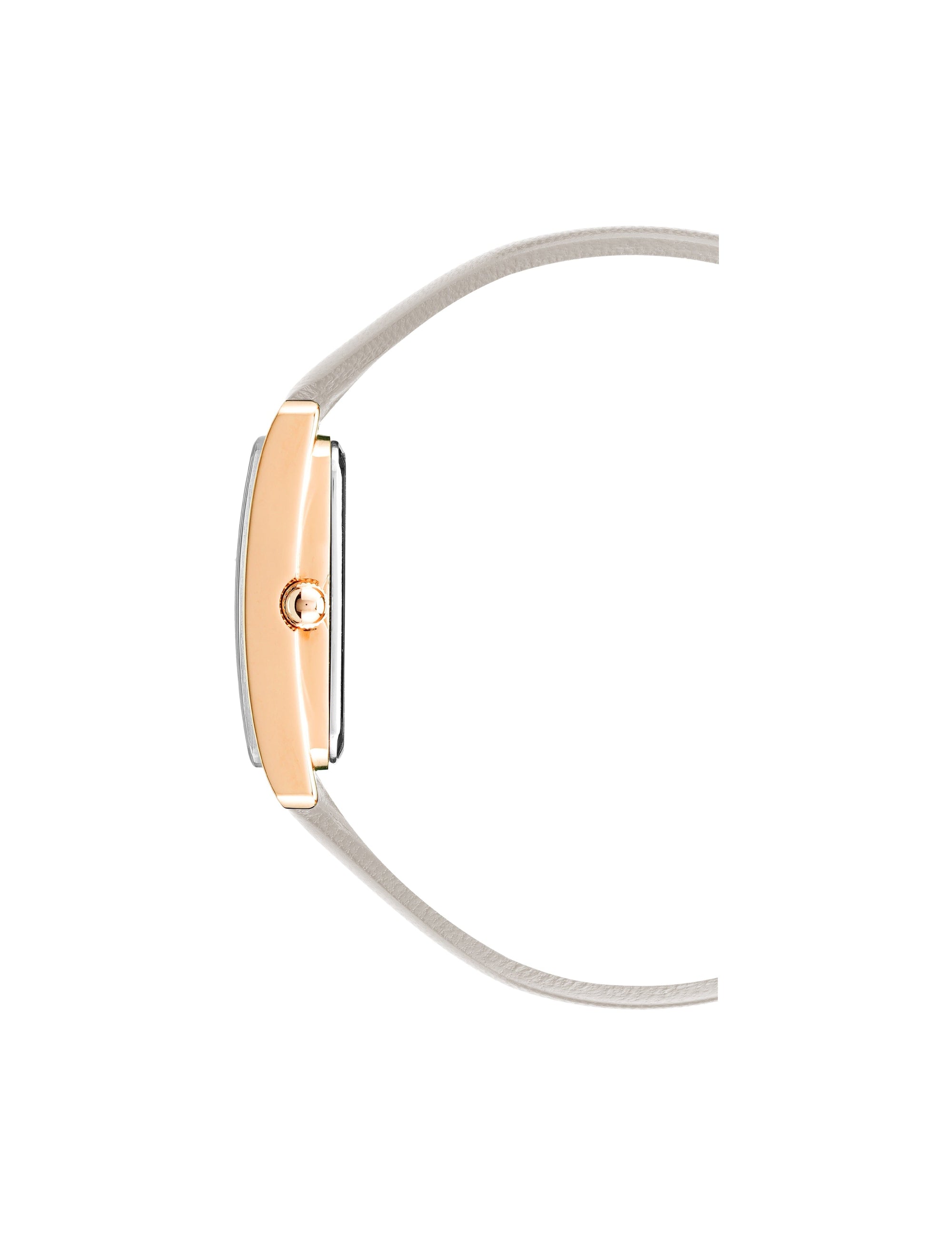 Anne Klein Rectangular Leather Strap Watch