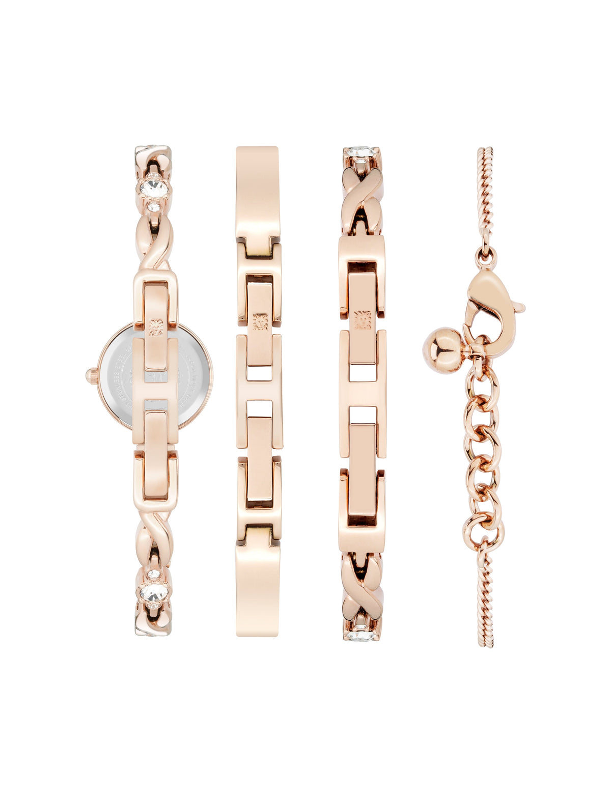 Anne Klein Crystal Accented Watch and Bracelet Set