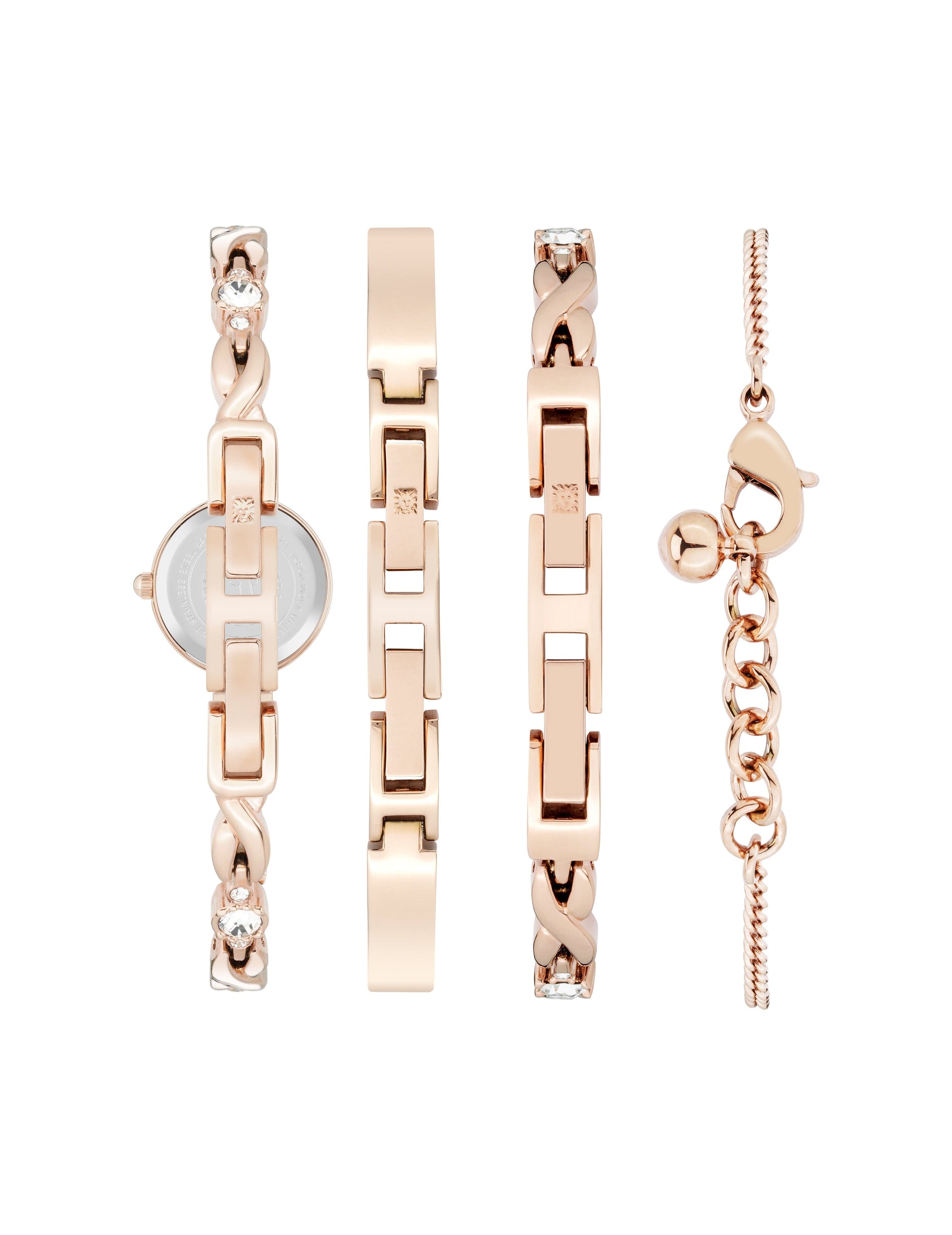 Anne Klein Crystal Accented Watch and Bracelet Set