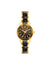 Anne Klein Gold-Tone/Tortoiseshell Pearlescent Resin Link Bracelet Watch