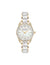 Anne Klein Ivory/Gold-Tone Pearlescent Acetate Link Bracelet Watch