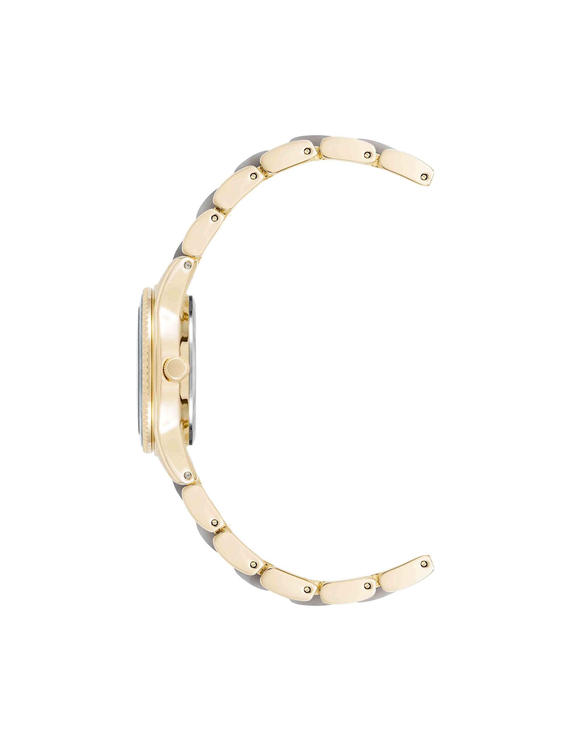 Anne Klein Pearlescent Acetate Link Bracelet Watch