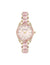 Anne Klein Light Pink/Gold-Tone Pearlescent Acetate Link Bracelet Watch