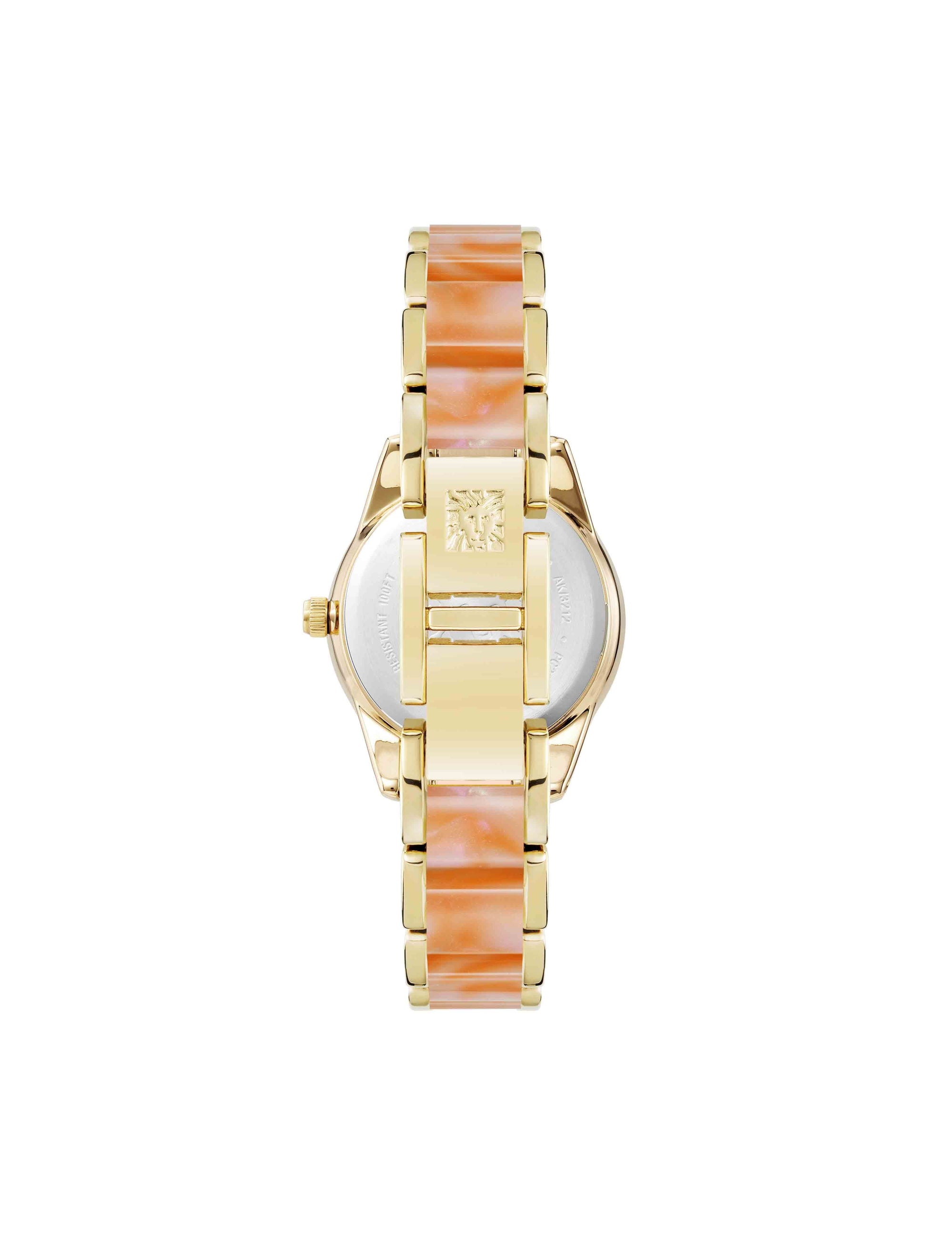 Anne Klein Pearlescent Resin Link Bracelet Watch