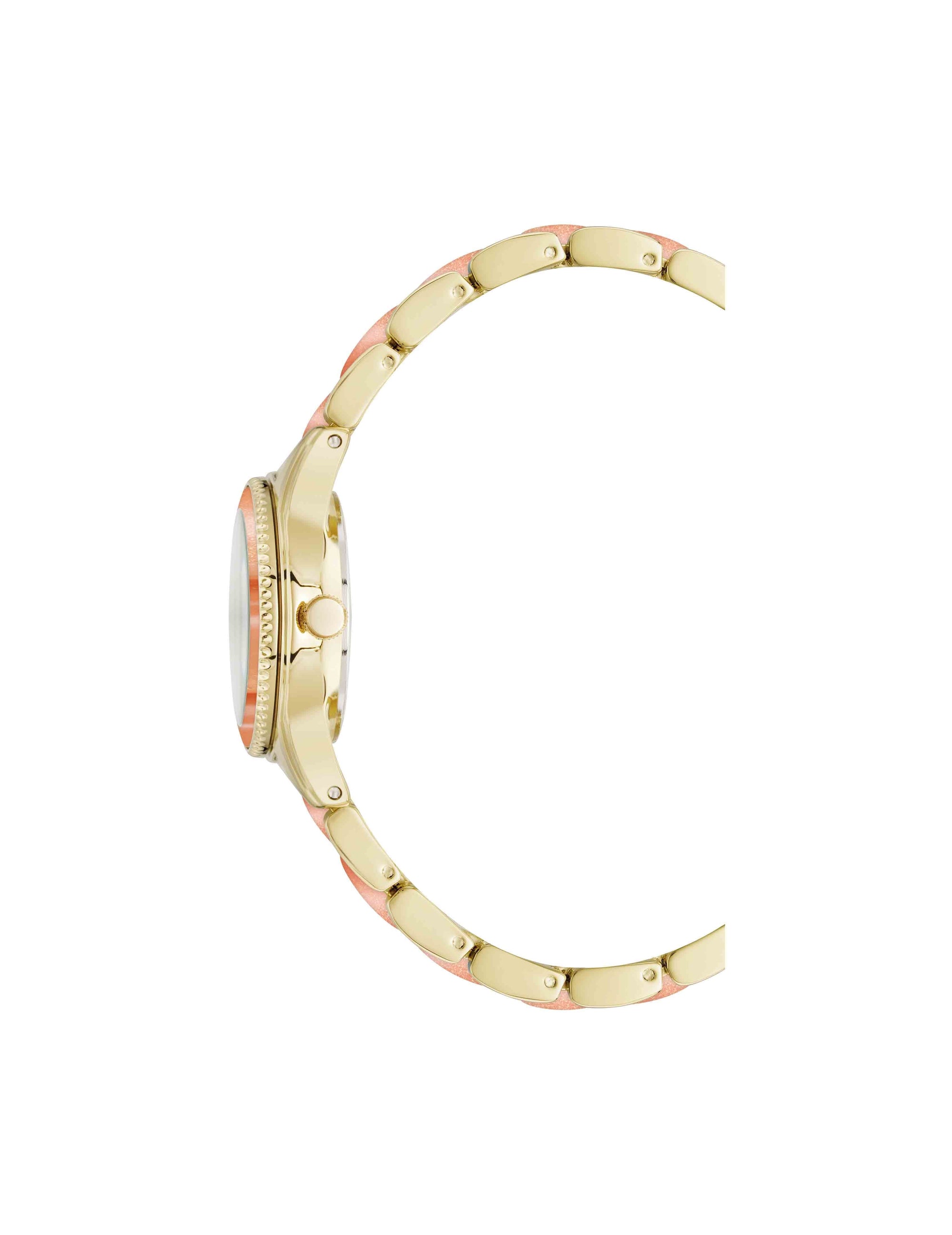 Anne Klein Pearlescent Resin Link Bracelet Watch