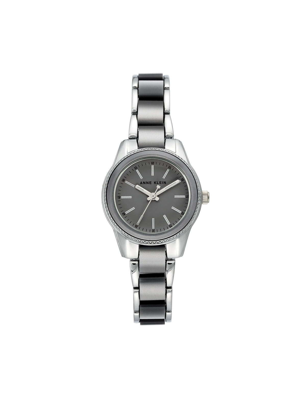 Anne Klein Grey/Silver-Tone Acetate Bracelet Link Watch