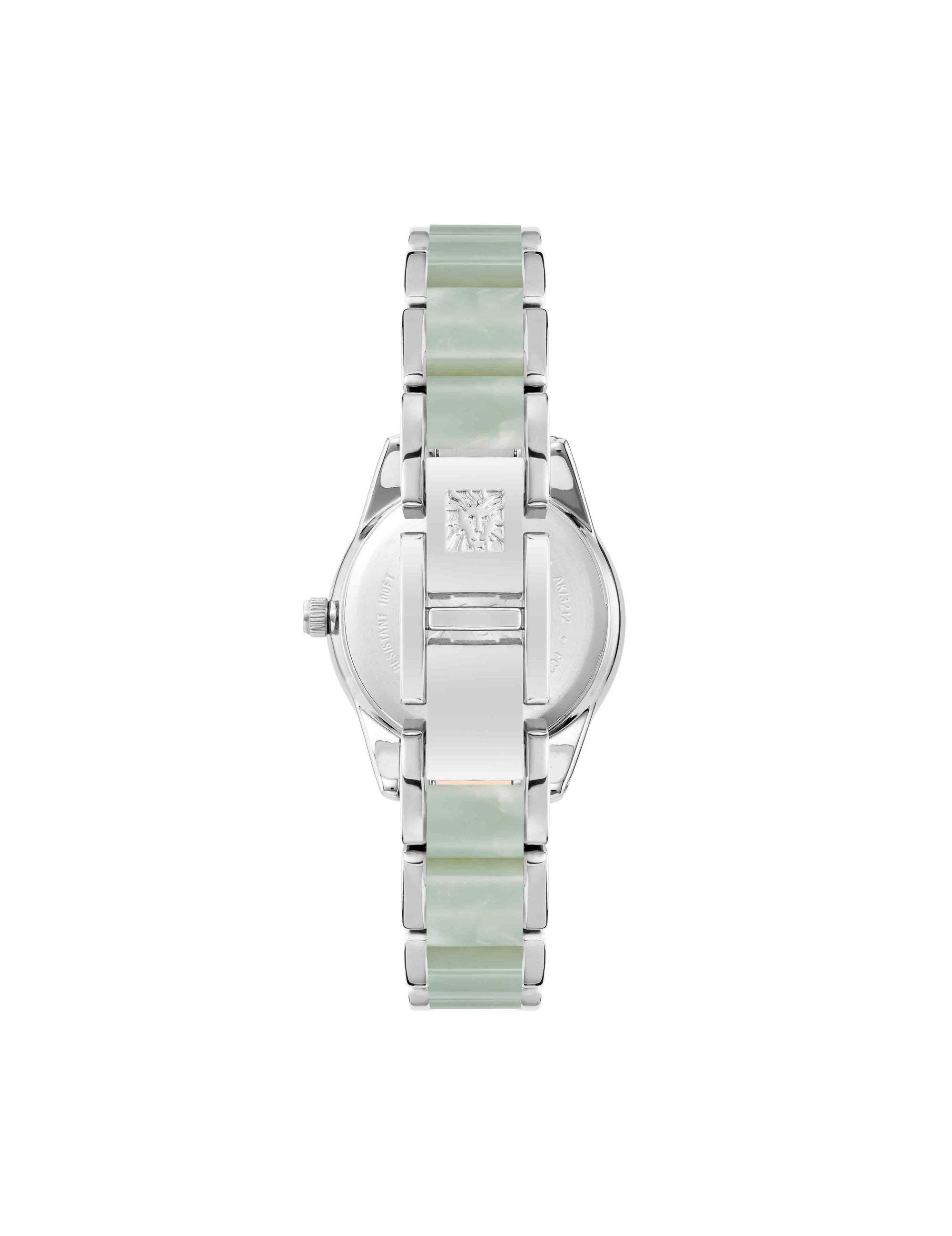 Anne Klein Pearlescent Resin Link Bracelet Watch