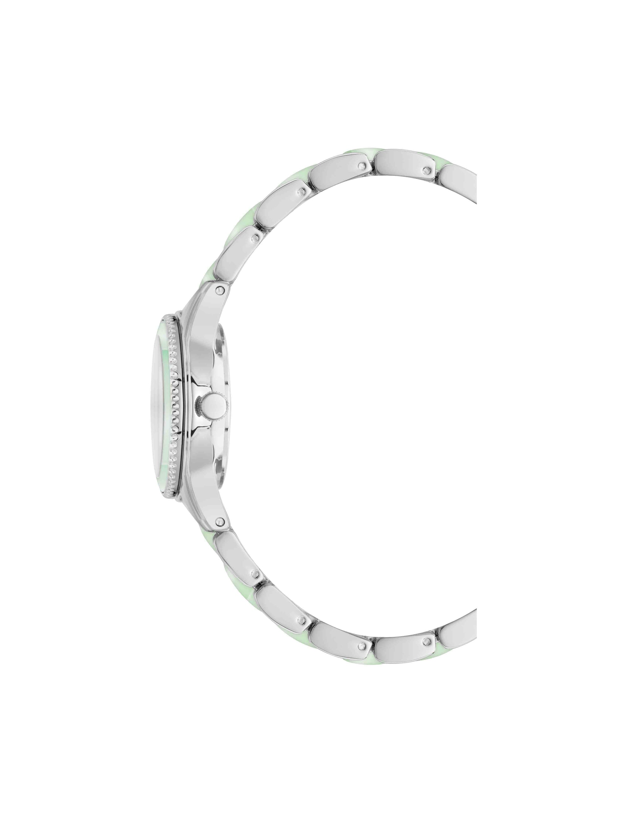 Anne Klein Pearlescent Resin Link Bracelet Watch