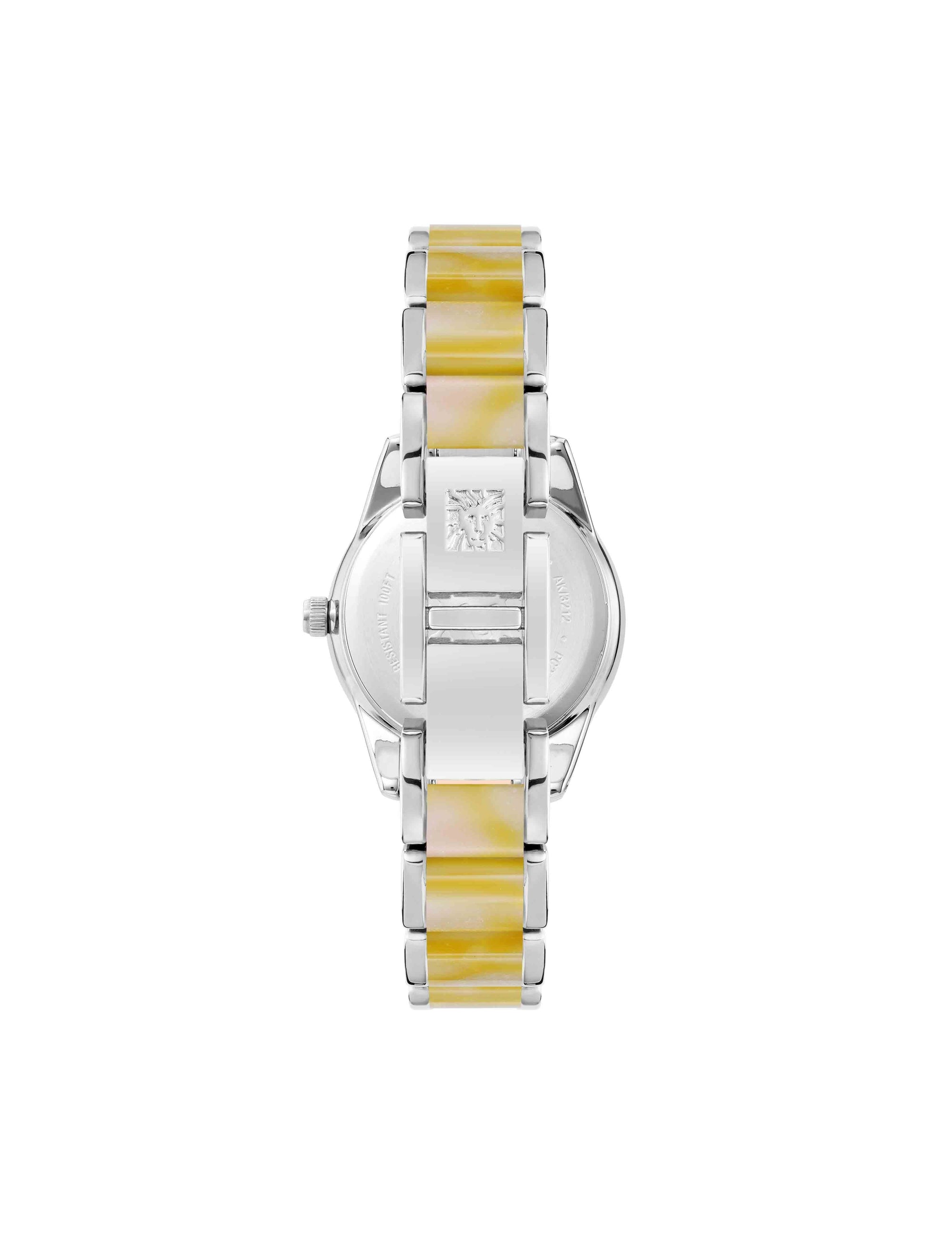 Anne Klein Pearlescent Resin Link Bracelet Watch