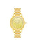 Anne Klein Gold-Tone/Yellow Pearlescent Resin Link Watch