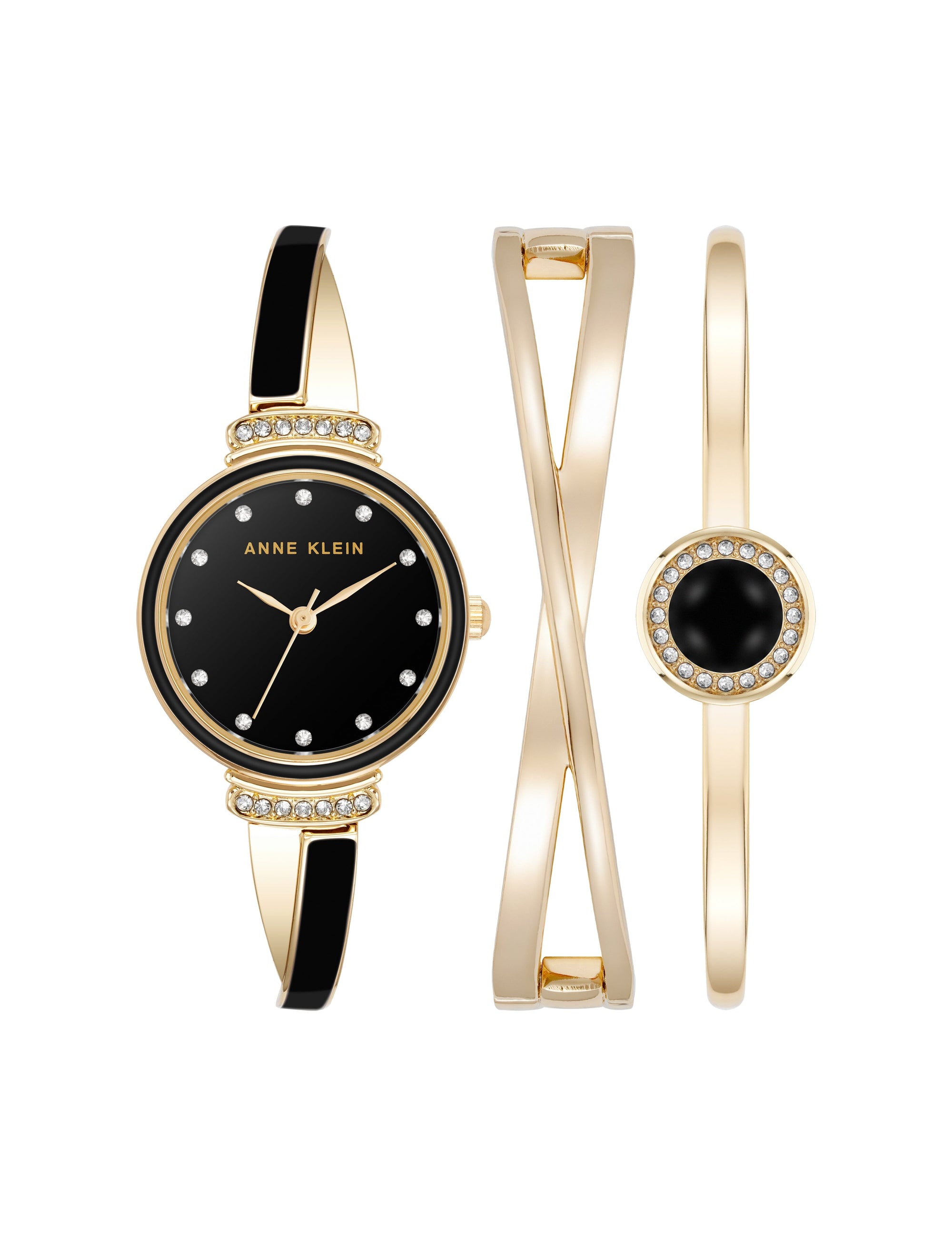 Enamel Accented Watch and Bracelet Set Apparel & Accessories Egluck