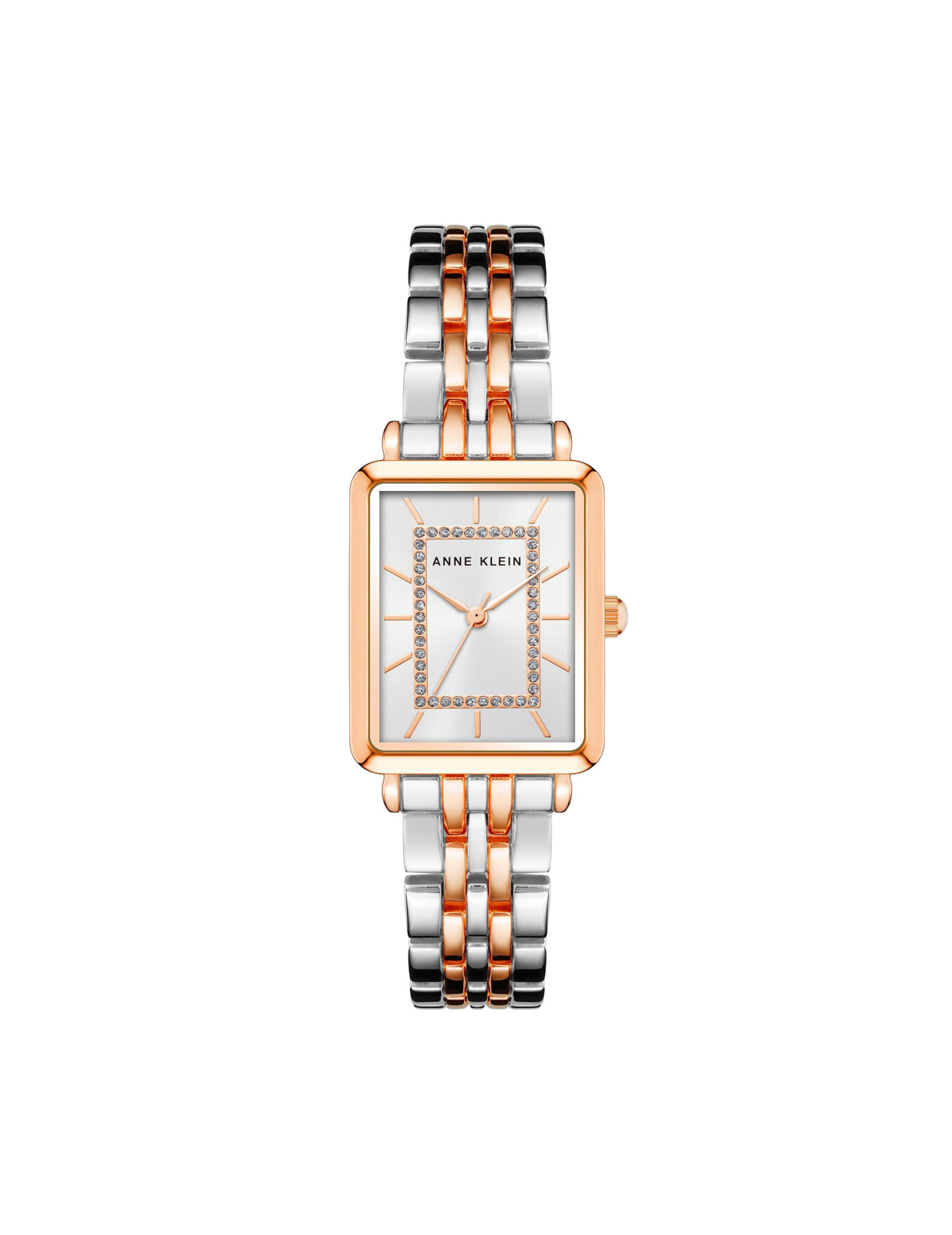 Anne Klein Silver/Rose-Tone Bracelet Watch with Effortless Elegance