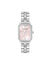 Anne Klein Pink/Silver-Tone Octagonal Shaped Metal Bracelet Watch