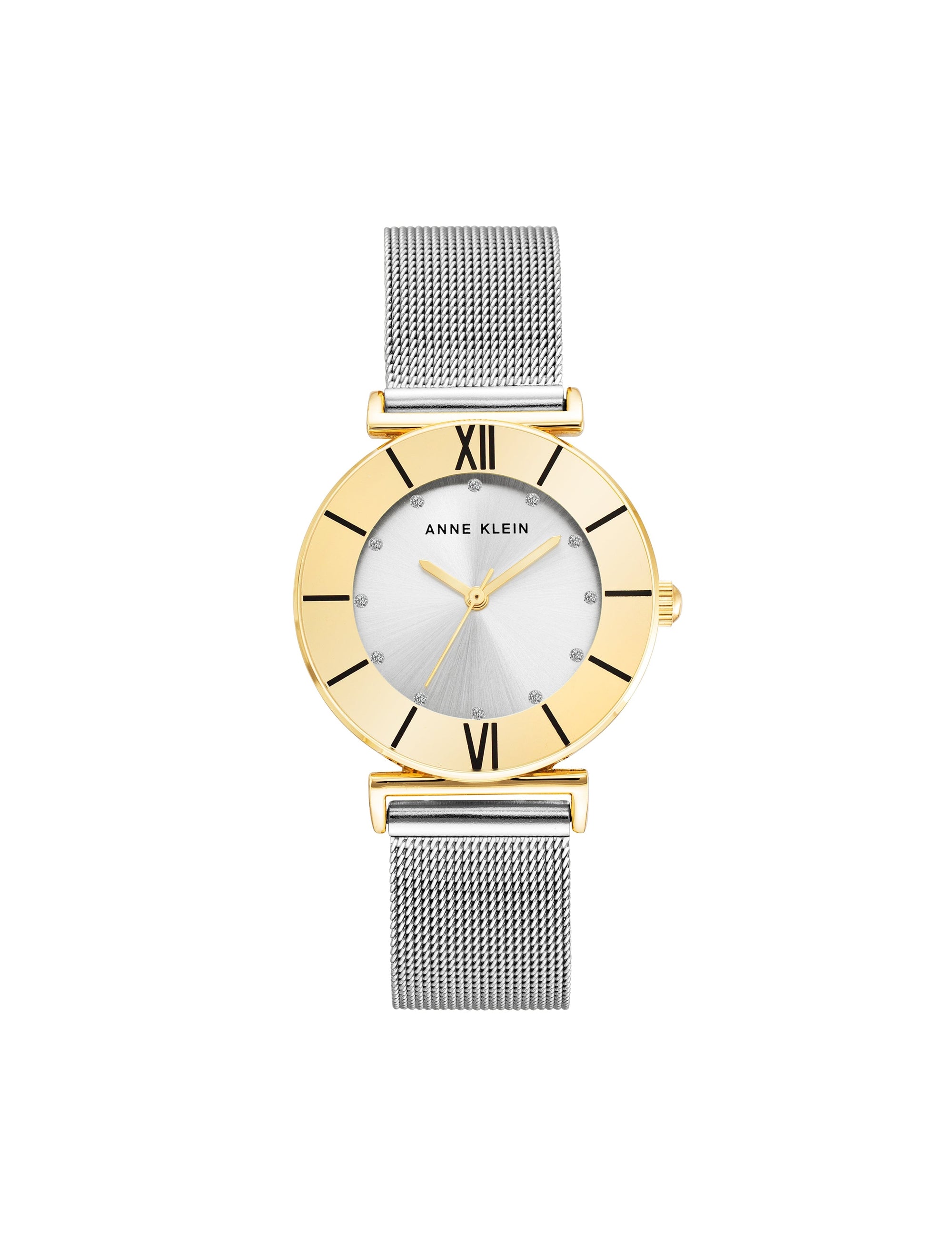 Anne Klein Two-Tone Mesh Bracelet Sophisticated Watch