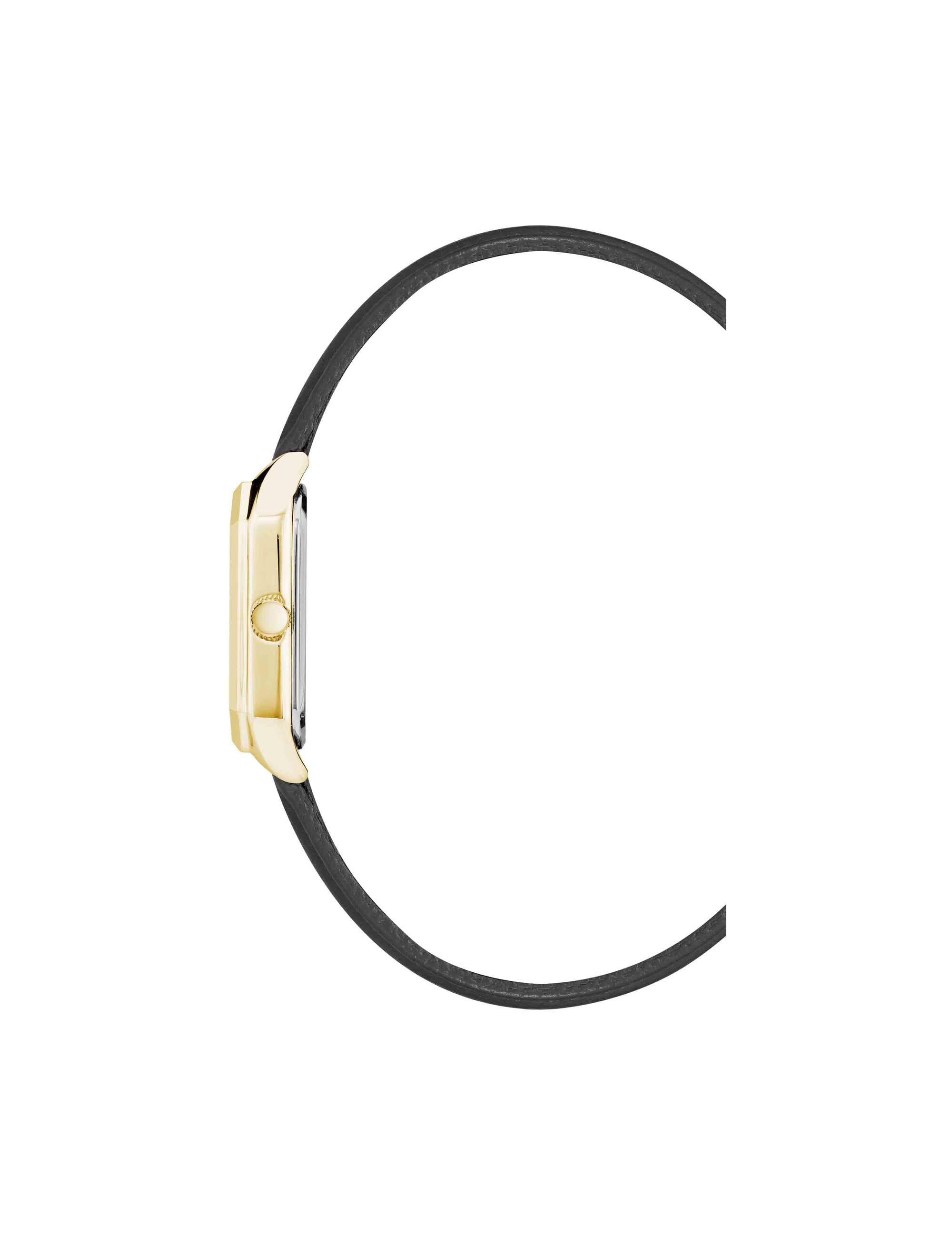 Anne Klein  Octagonal Shaped Leather Strap Watch