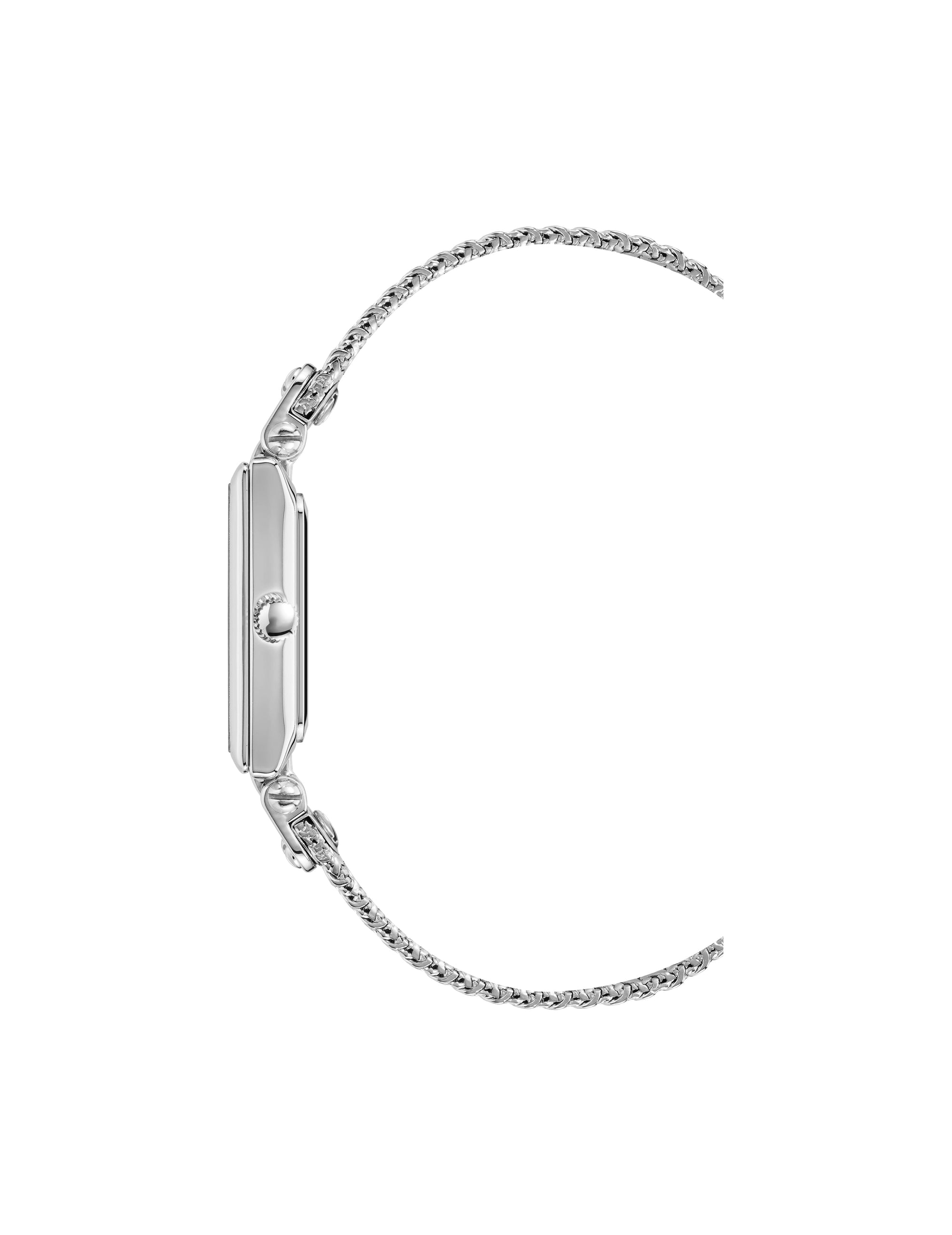 Anne Klein Rectangular Case Mesh Bracelet Watch