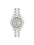 Anne Klein White/Silver-Tone Consider It Recycled Ocean Plastic Bracelet Watch