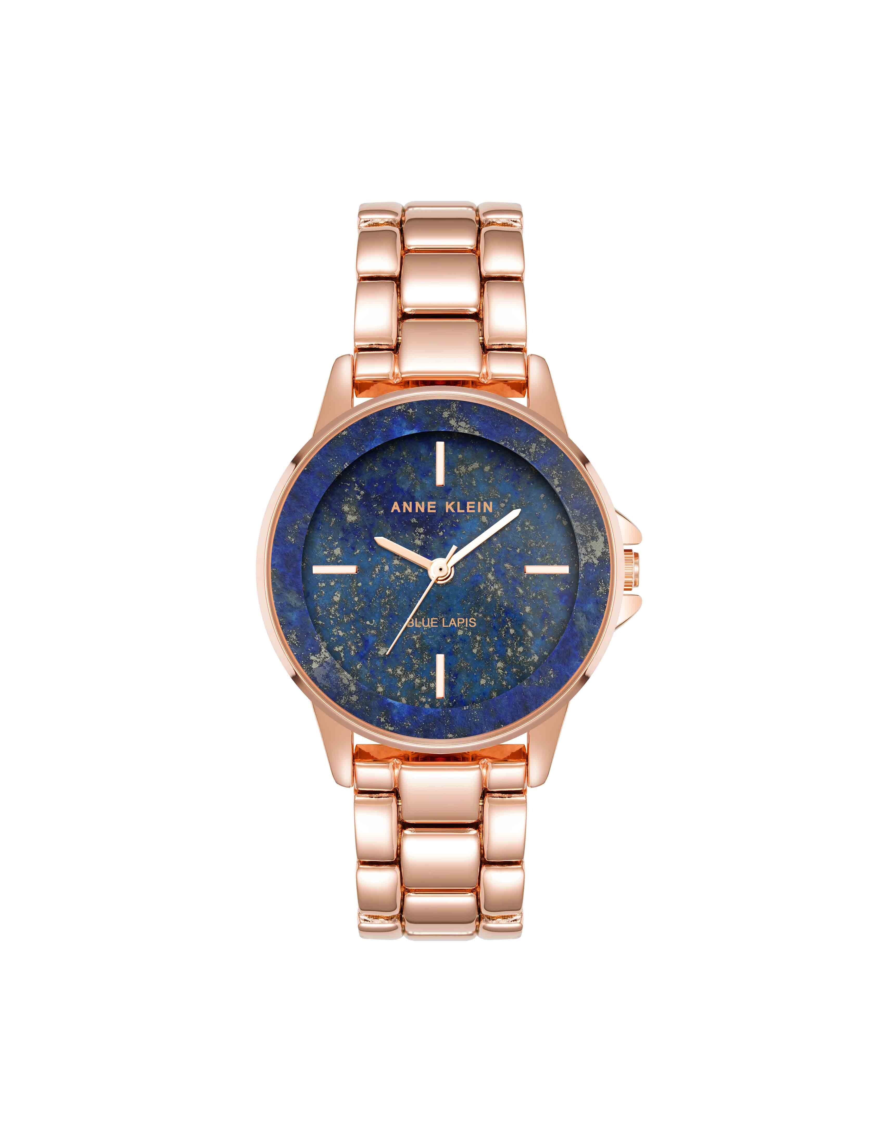 Gold-Tone Bracelet Watch with Deep Blue Gem Accents Sports Luxe 36mm Chiswick Navy & Gold Bracelet Watch  main image 4