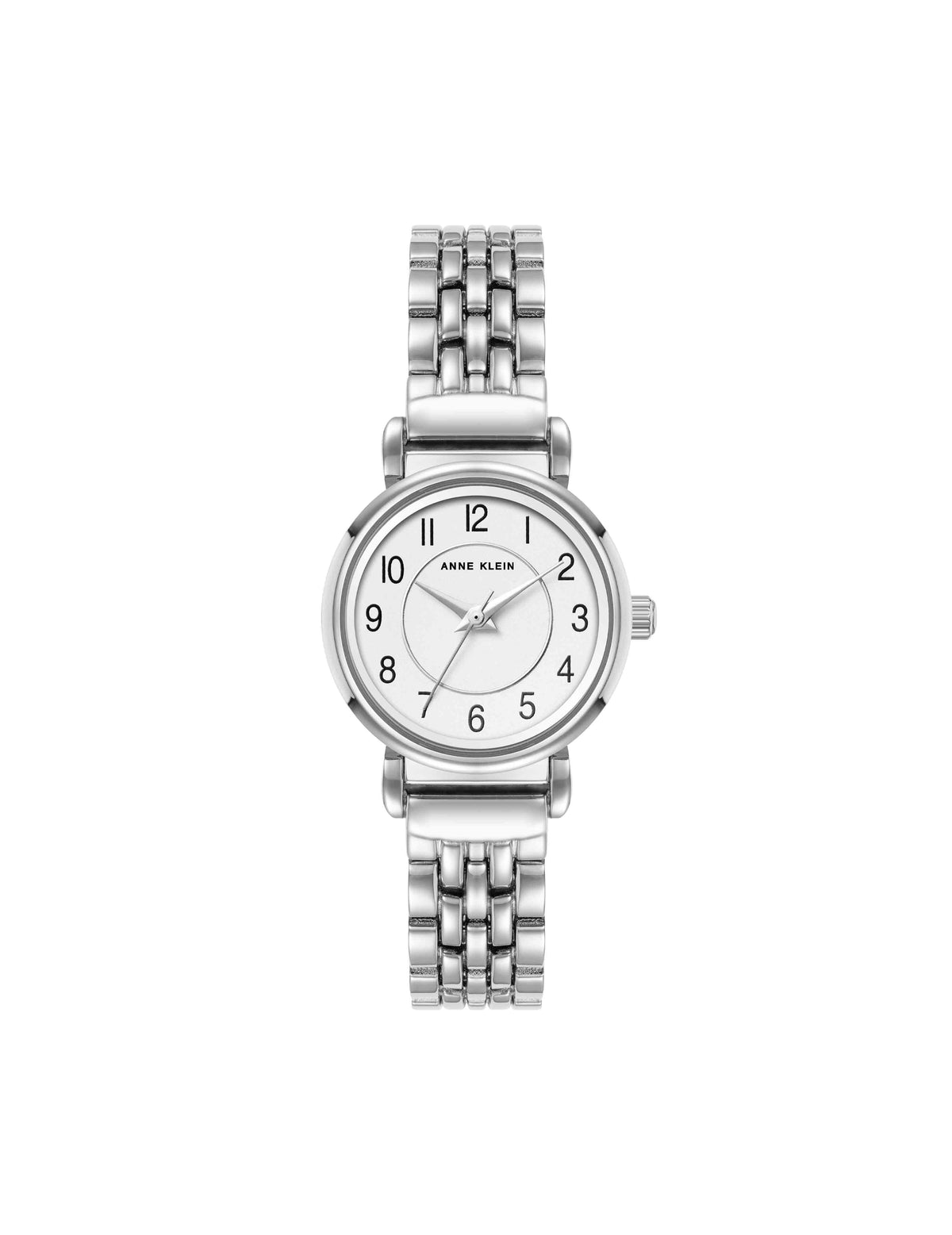 Anne Klein Silver-Tone Numbered Dial Bracelet Watch