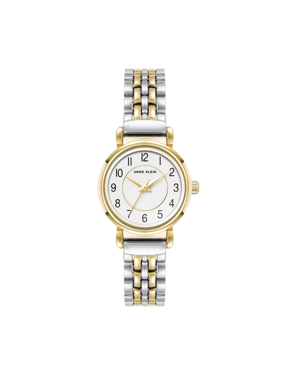 Anne Klein Silver-Tone/Gold-Tone Numbered Dial Bracelet Watch