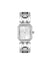 Anne Klein White/Silver-Tone Octagonal Link Bracelet Watch