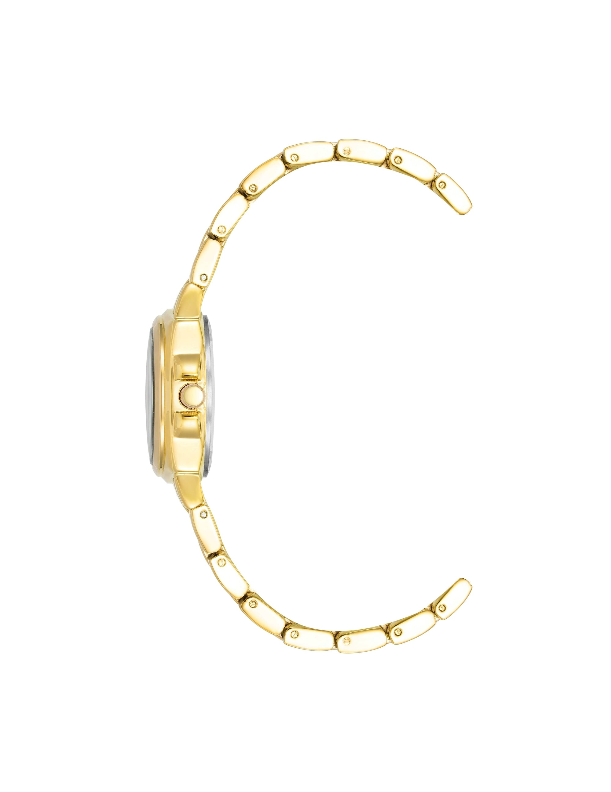 Anne Klein Gold-Tone Cushion Case Bracelet Watch